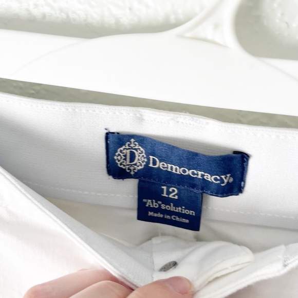 Democracy Jeans Women's 12 White Absolution Skinny Preppy Summer Minimalist - Picture 4 of 7